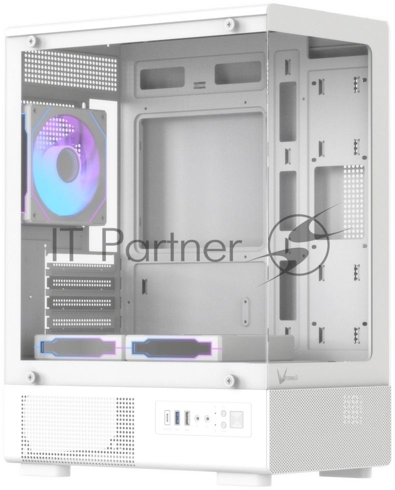 Корпус Formula Crystal Z1CM Plus AR v2 белый без БП mATX 2x120mm 1xUSB2.0 1xUSB3.0 audio bott PSU