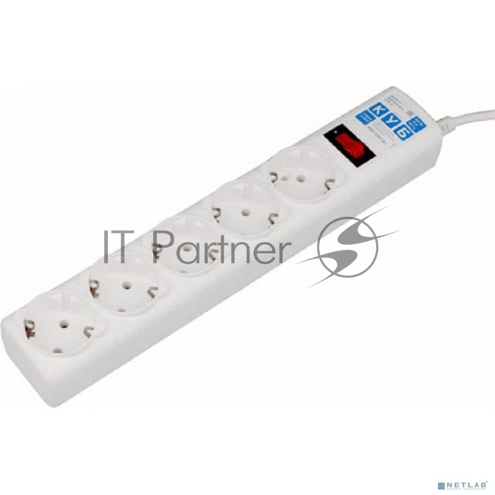 Сетевой фильтр Powercube SPG-B-6-WHITE 1.9 м, 5 розеток, белый, коробка