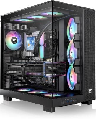Компьютерный корпус Thermaltake View 380 XL TG ARGB черный без БП E-ATX 2x120мм 2xUSB3.0 audio bott PSU