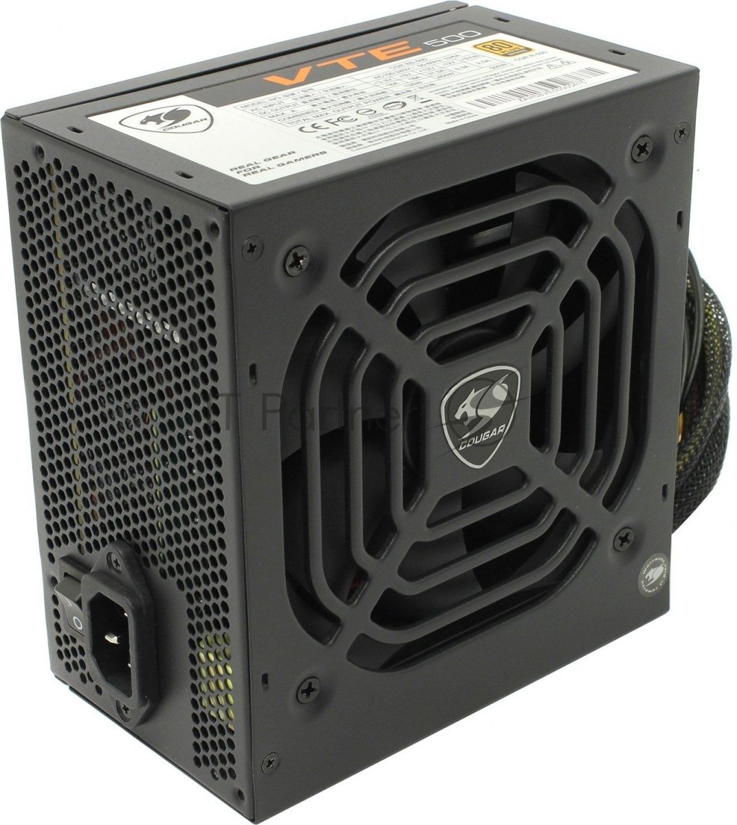 Блок питания Cougar CGR BS-500R, 500Вт BULK, 80 Plus Bronze, 120мм, черный