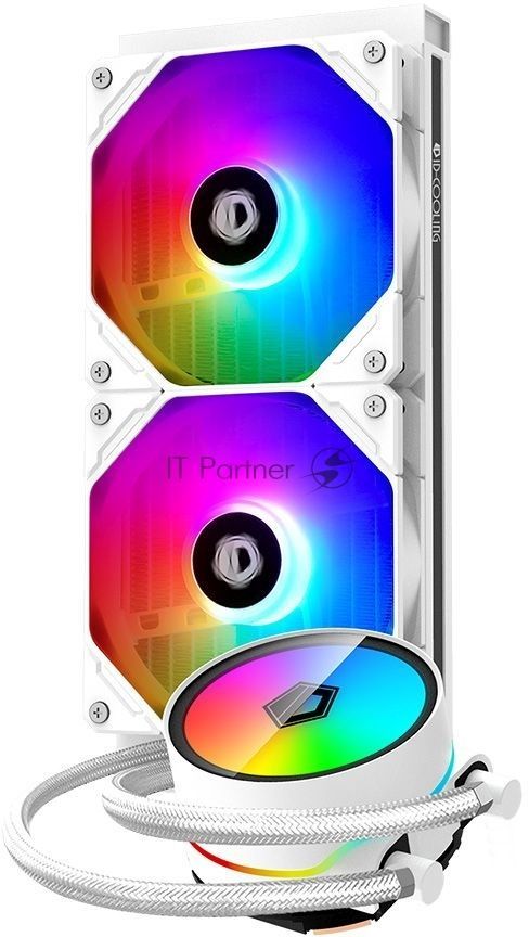Комплект водяного охлаждения ID-Cooling ZOOMFLOW_240XT_SNOW белый 120мм алюминий+медь 1500rpm 26.4db 4-pin 250W