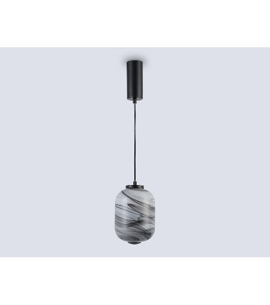 Подвесной светодиодный светильник Ambrella light LH11031 BK/MG черный/мраморно-серый 8W 3000K D150*1585