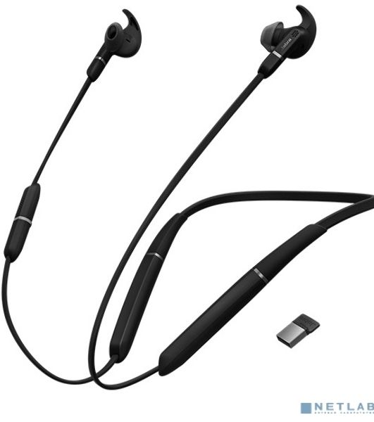 Гарнитура беспроводная Jabra Evolve 65e MS & Link 370