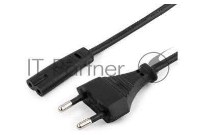 Шнур PowerCube ШВВП-АП 2*0,75 S52C7-250-2,5-1,8, черный, 1,8 м, S52 - C7, 2-pin