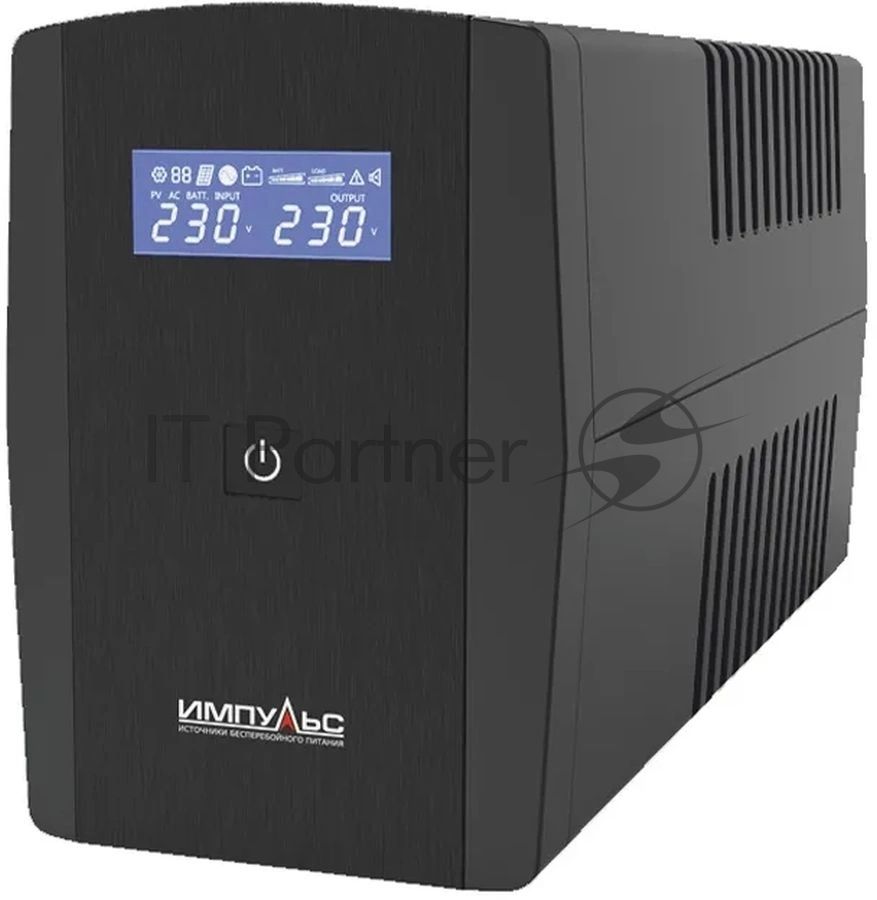 Источник бесперебойного питания Импульс ЮНИОР СМАРТ 1200, 1200/720 ВА/Вт, LCD, USB, RJ11/RJ45, SCHUKOx4