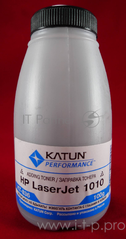 Тонер HP LJ 1010/1012/1015/1018/1020 (фл.100г.) Katun фас России