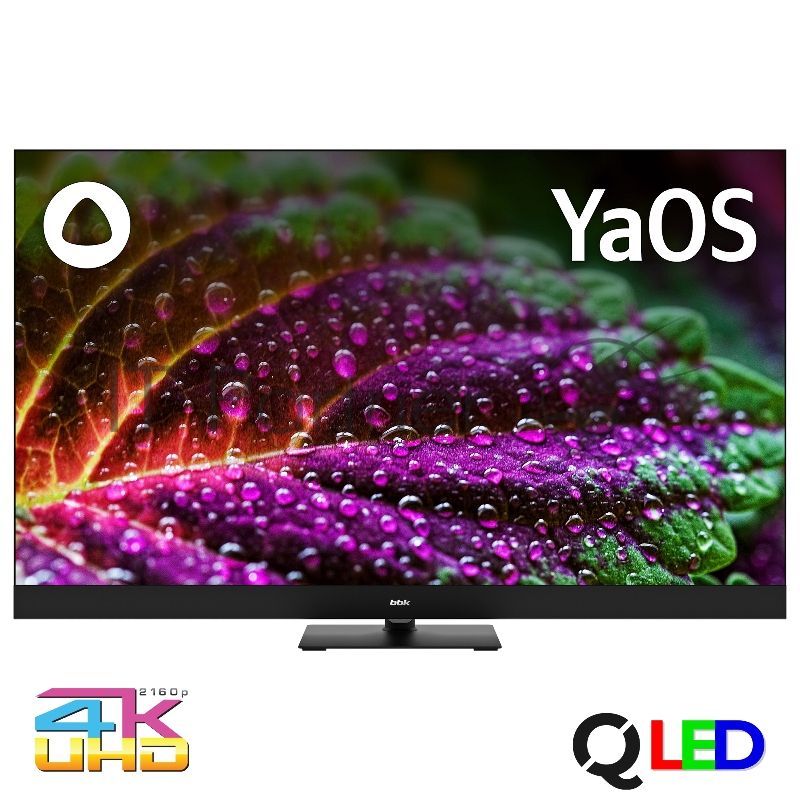 Телевизор BBK 50" 50LED-8259/UTS2C черный QLED UHD 60Hz Яндекс ТВ