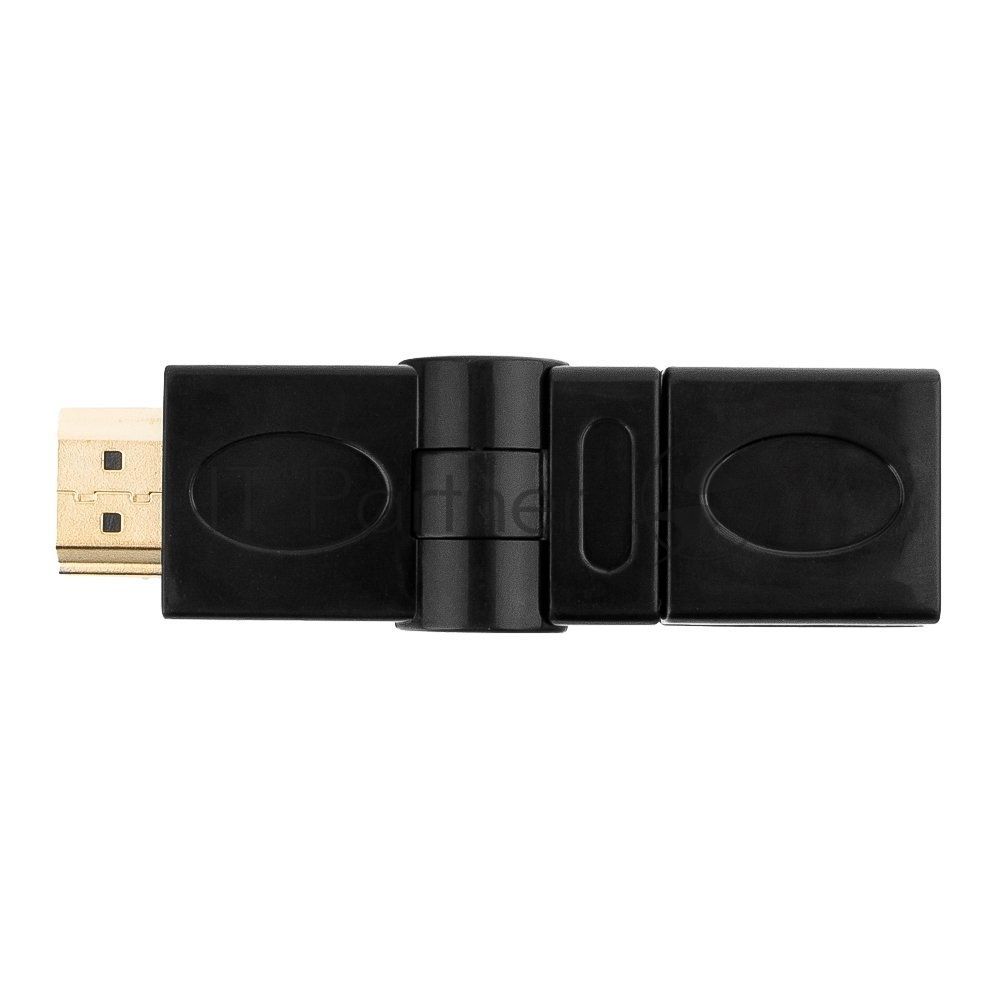 Переходник Gembird Переходник HDMI-HDMI  19F/19M, вращающийся на 180 град, золотые разъемы, пакет A-HDMI-FFL2