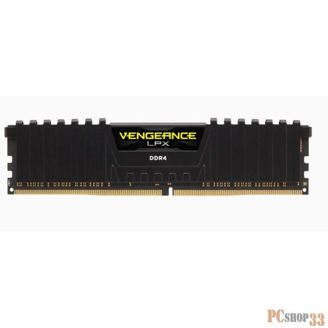 Оперативная память Corsair Vengeance LPX, DDR4, 16Gb (2x8 Gb), 3600 MHz, CL18, радиатор, черный