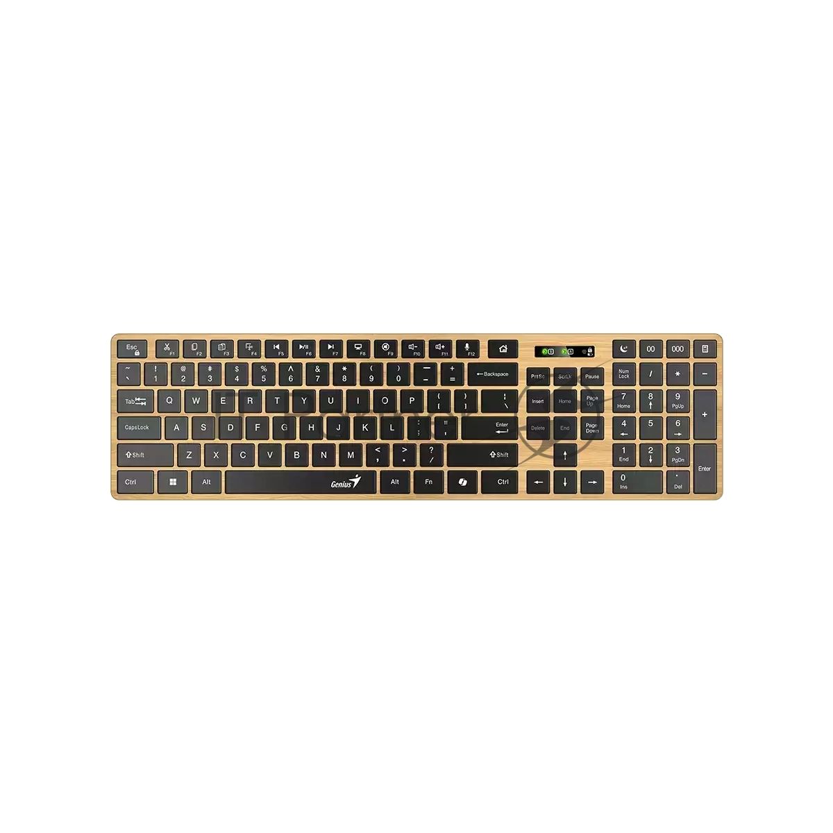 Клавиатура Genius Slimstar 7250BT гибридная, Bluetooth, радиоканал, сосновое дерево/чёрный