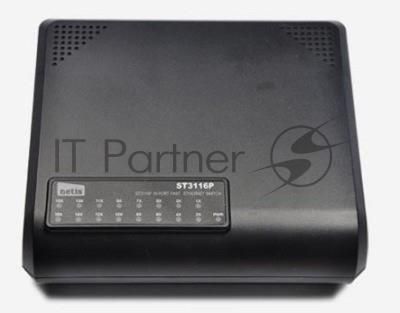 Коммутатор Netis ST3116P неуправляемый настольный 16x10/100