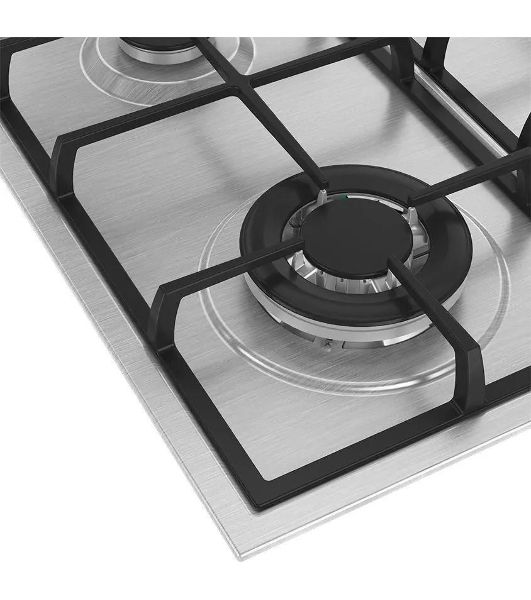 Газовая варочная поверхность Hotpoint HGMT 642 W IX, 4 конфорки, нержавеющая сталь, 7800 Вт