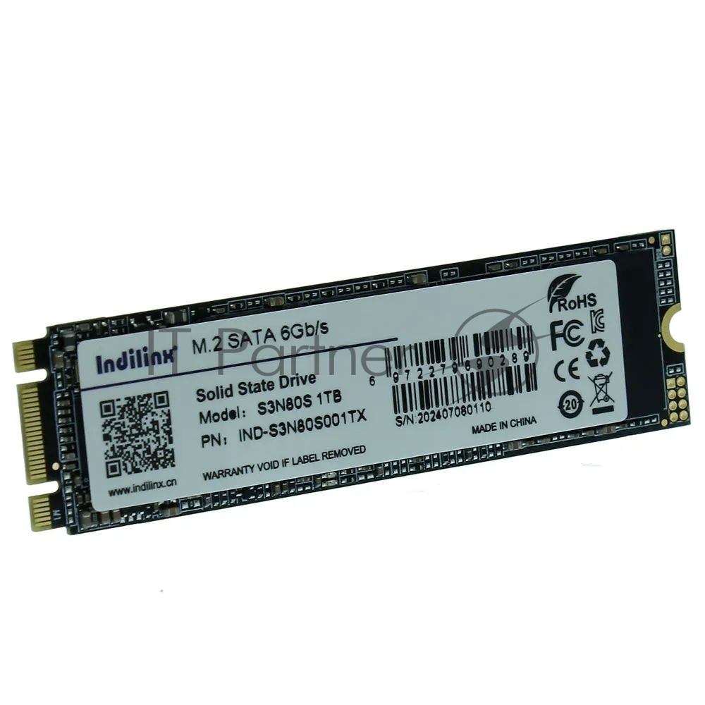 Накопитель SSD Indilinx IND-S3N80S 1ТБ, M.2 2280, SATA III, M.2, R/W 530/450