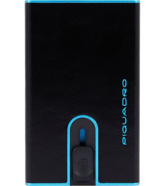 Чехол для кредитных карт Piquadro Blue Square PP4825B2BLR/N, натур.кожа, черный