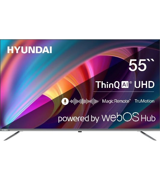 Телевизор Hyundai 55" H-LED55BU7100 серый LED UHD 60Hz WebOS