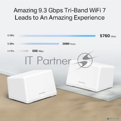 Домашняя Mesh Wi-Fi 7 система Mercusys Halo H47BE(3-pack) BE9300
