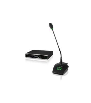 Беспроводная система SL DW Sennheiser SL TS 153 GN-L SET DW-3 EU 506616R с настольным передатчиком SL Tablestand 153-S DW и микрофоном gooseneck MEG 14-40-L B со световым кольцом (3 места)