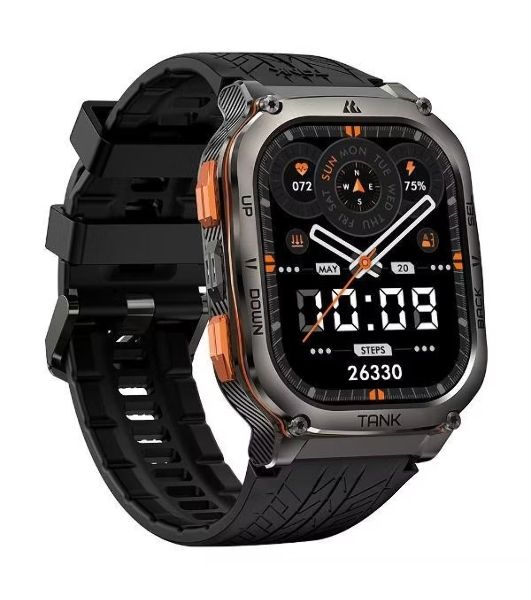 Умные часы KOSPET Tank M3 Ultra, 1.96" AMOLED, Bluetooth 5.0, GPS, IP69K, черный