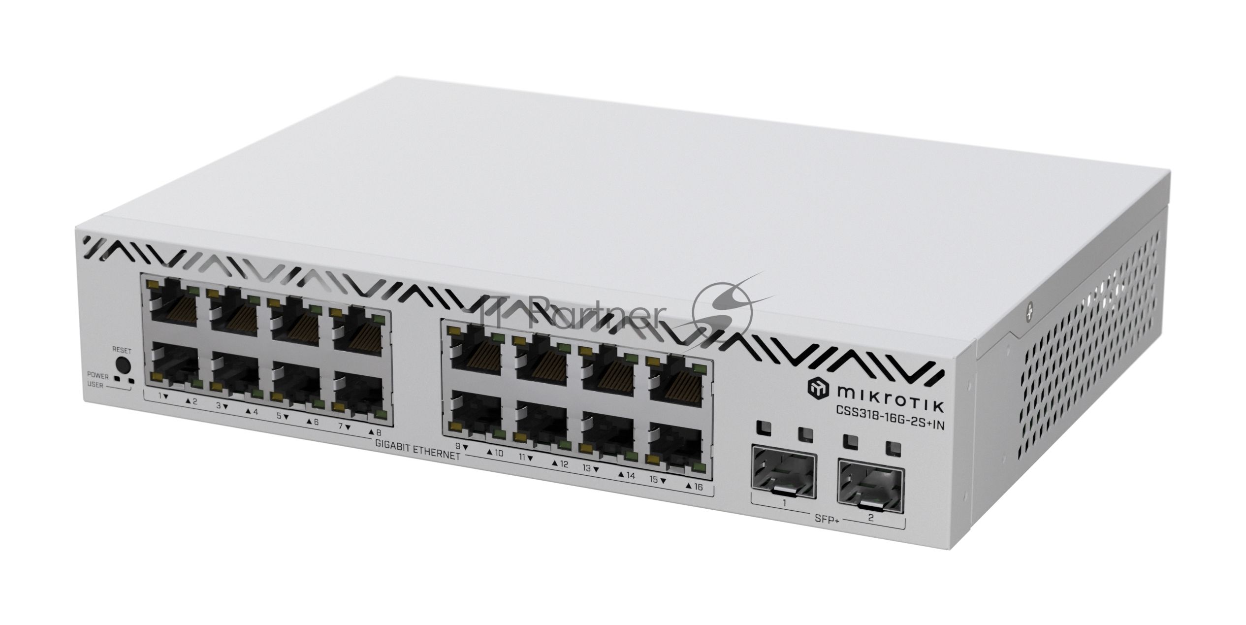 Коммутатор MikroTik CSS318-16G-2S+IN, 16×1 Гбит/с + 2×10 Гбит/с SFP+, управляемый