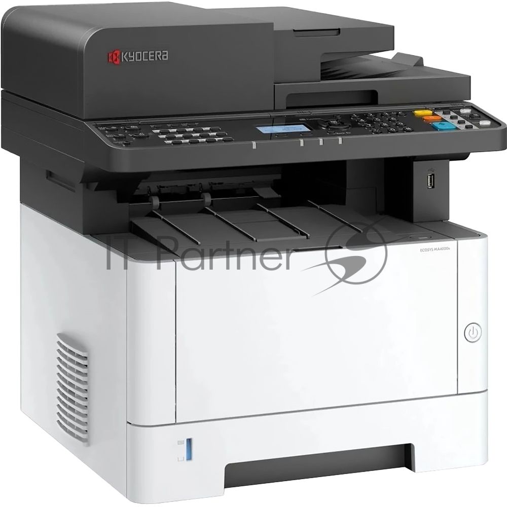 МФУ лазерное Kyocera ECOSYS MA4000x (Азия), P/C/S, ч/б лазерный, A4, 40 стр/мин, 1200x1200 dpi, 1024 Мб, USB 2.0, Network, лоток 250 л., Duplex, автопод., старт.тонер 3600 стр.