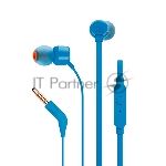 Проводные наушники JBL Tune 110 синий, внутриканальные, Jack 3.5 мм