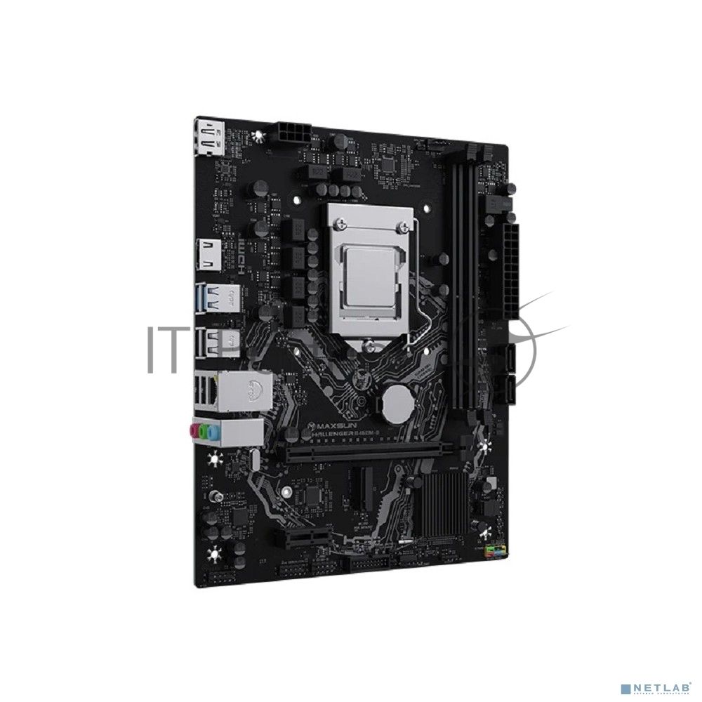Материнская плата Maxsun Challenger B460M-D, LGA 1200, Intel B460, 2xDDR4, 2xSATA, 1xM.2, 1xPCIe 3.0 x16, 1xPCIe x1, 1xHDMI, 1xDP, 1x1Gb LAN, 2xUSB-A 5Gbps, 4xUSB-A 2.0, 3x3.5 мм, 7.1, mATX