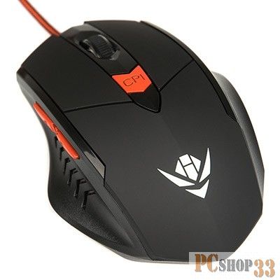 Мышь проводная Dialog MOG-11U Nakatomi Gaming - 6 кнопок + ролик, USB,черная