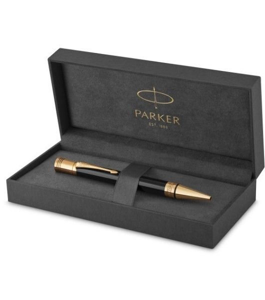 Ручка шариковая Parker Duofold K74 (CW1931386) Black GT, M, черные чернила, подарочная коробка
