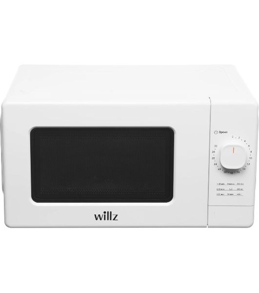 Микроволновая печь WILLZ MOS-2008MW белый, 20 л, 700 Вт, переключатели - поворотный механизм