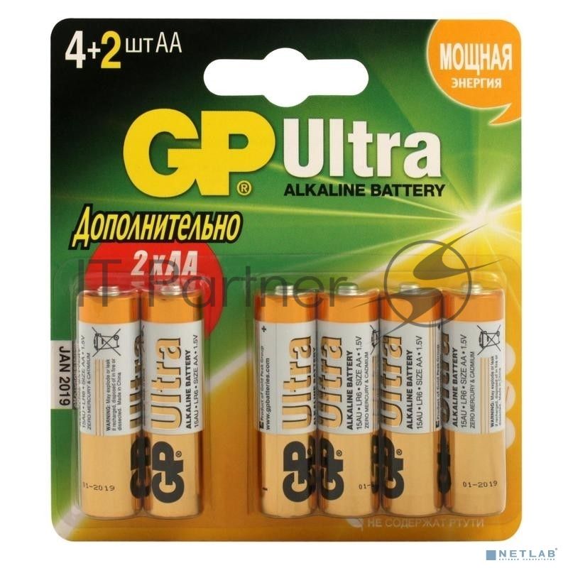 Аккумулятор GP 15AU4/2-CR6 Ultra 72/720(6 шт. в уп-ке)