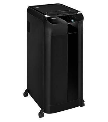 Шредер Fellowes AutoMax 600M черный (секр.P-5)/фрагменты/600лист./83лтр./скрепки/скобы/пл.карты
