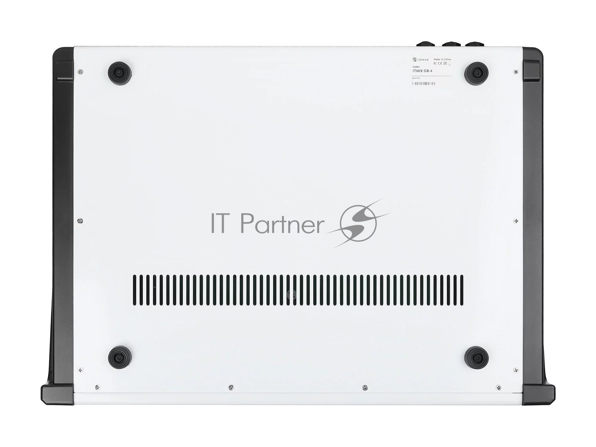 Микшер Intrend ITMIX-D8-4 цифровой, 12 входов (8 аналоговых, 1 стерео, 2 USB), 2 группы, Bluetooth, USB MP3 плеер