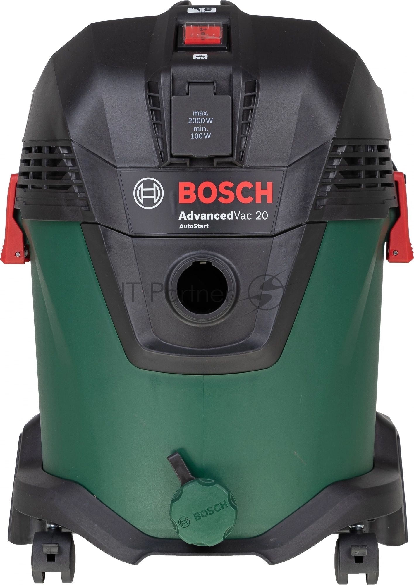 Строительный пылесос Bosch AdvancedVac20 зеленый, 300/1200 Вт, уборка сухая/влажная, пылесборник мешок/контейнер, 20 л