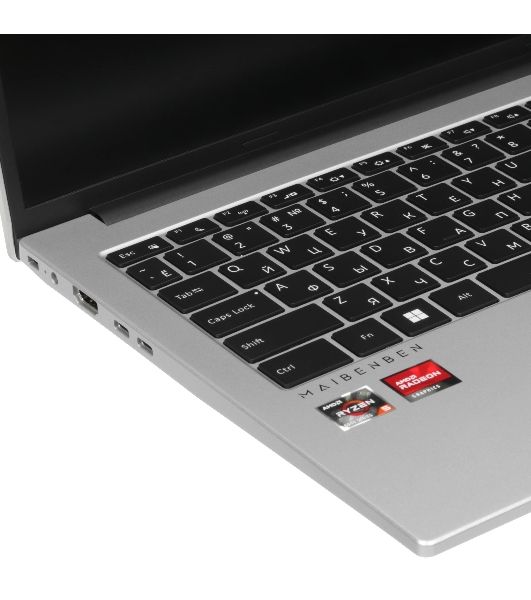 Ноутбук Maibenben S14B-R560UM/14.5"/IPS/AMD Ryzen 5 6600H/16Gb/512Gb SSD/AMD Radeon 660M/Windows 11 Pro/серебристый/1.6kg