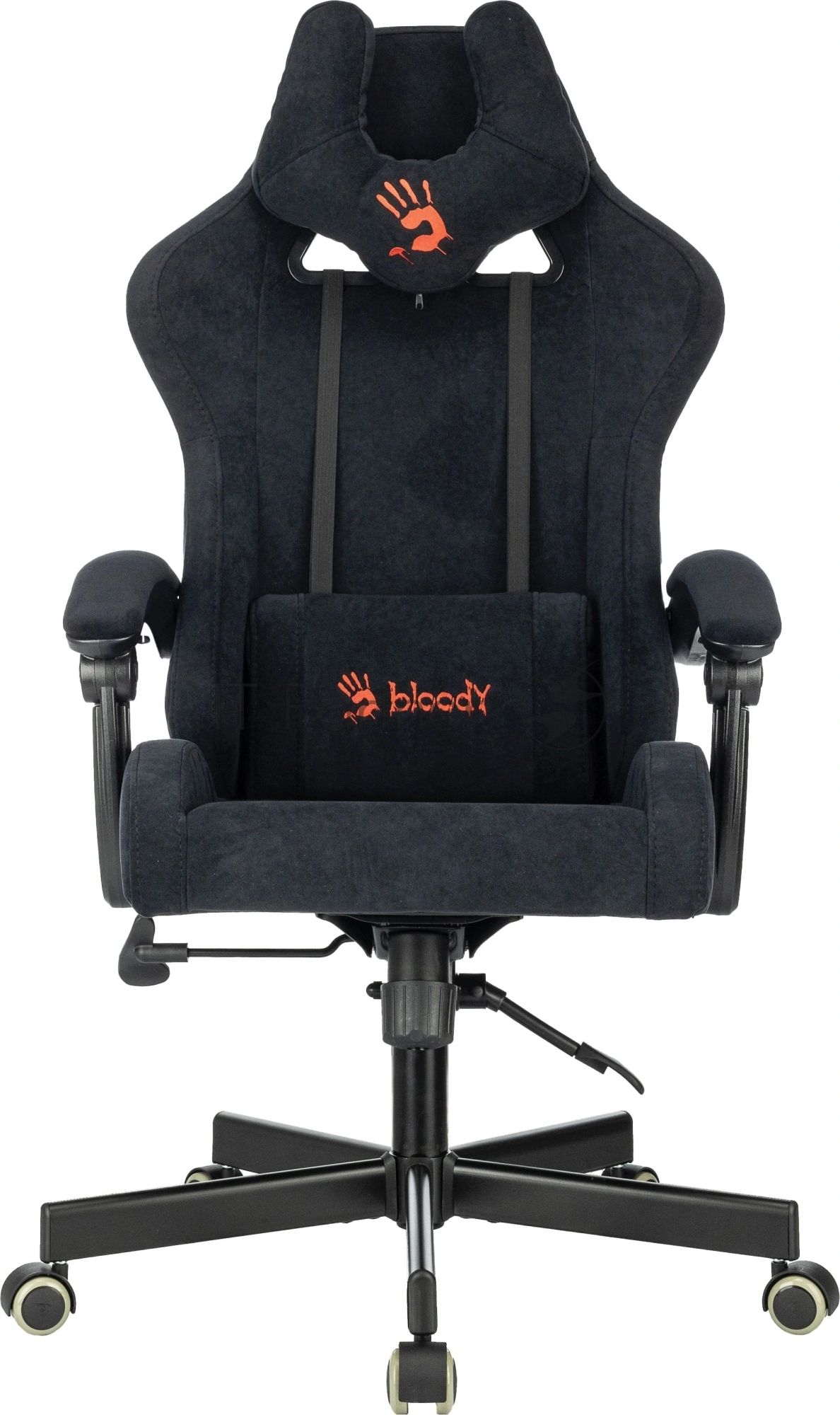 Кресло A4Tech Bloody GC-560 черный, ткань, 150 кг, подголовник, регулируемые подлокотники, механизм качания