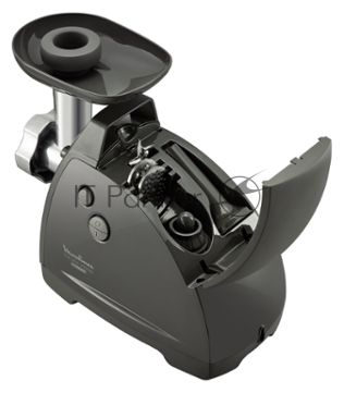 Мясорубка электрическая Moulinex ME684832 черный, 2000 Вт, 3.5 кг/мин, реверс, защита от перегрузки, насадки - 10