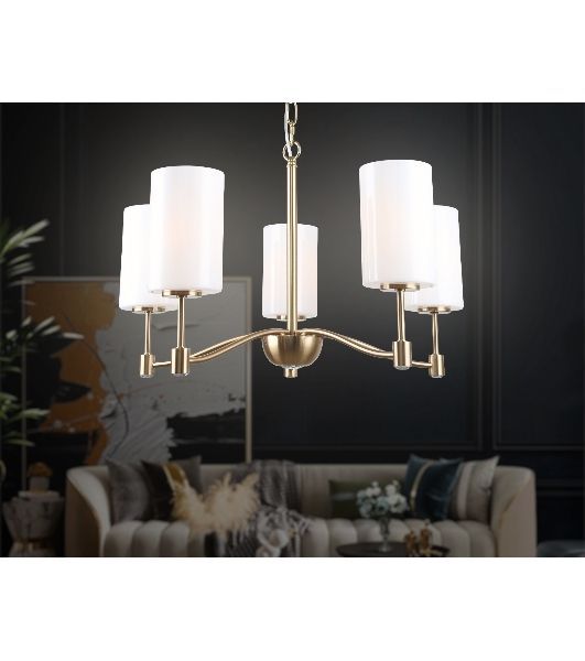 Люстра Ambrella light LH56051/5 BS/FR латунь/белый матовый E14*5 max 40W D590*950