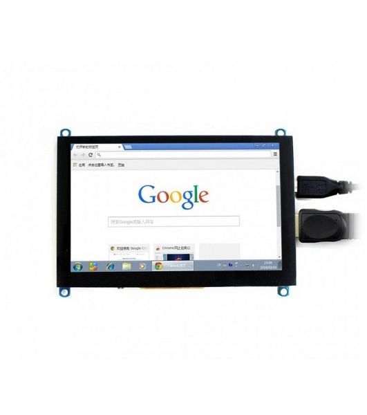 Емкостной сенсорный дисплей без корпуса ACD18-RA417 Waveshare 5", 800x480 TFT матрица, вход HDMI, питание по USB, для Raspberry Pi 3 (WS14300)