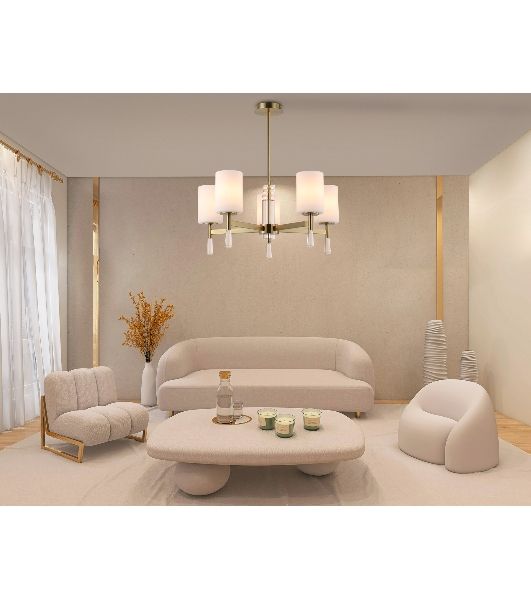 Люстра Ambrella light LH56261/5 BS/FR латунь/белый матовый E27/5 max 60W D600*590