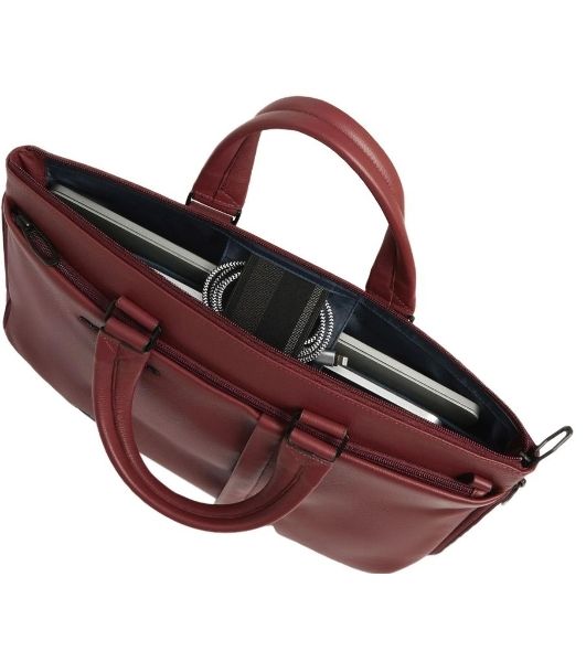 Деловая сумка мужская Piquadro Russel CA4021W137/CU с отделением для ноутбука 15.6" красное дерево натур.кожа