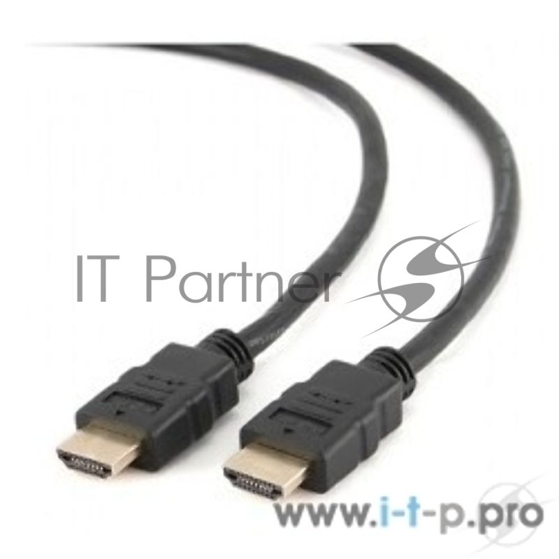 Кабель Cablexpert HDMI CC-HDMI4-0.5M, 19M/19M, v2.0, медь, позол.разъемы, экран, 0.5м, черный, пак