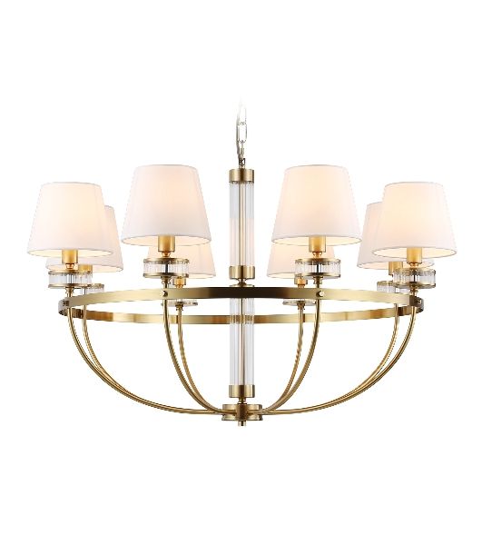 Люстра Ambrella light LH71253/8 BS/WH латунь/белый E14/8 max 40W D870*990