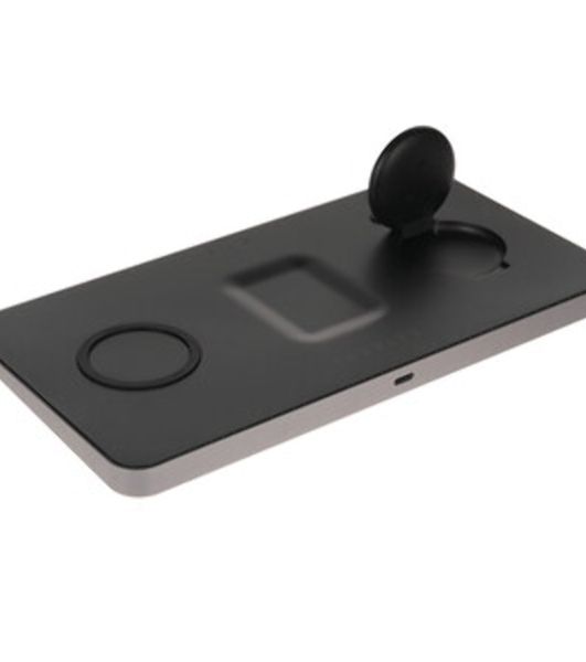 Беспроводное зарядное устройство Satechi ST-X3TWCPM Trio Wireless Charging Pad для телефона, часов и наушников серый космос