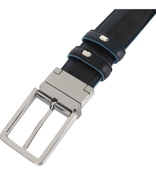 Ремень мужской Piquadro Blue Square CU2619B2/NBLU2, черный/темно-синий, натур.кожа