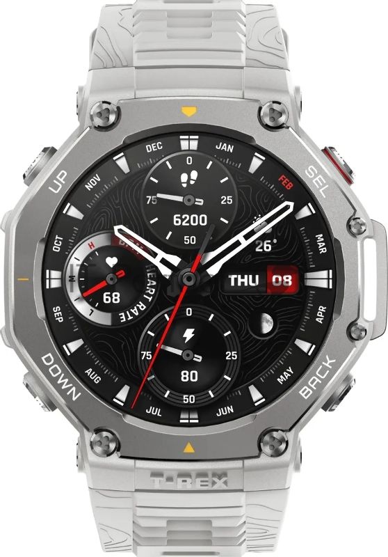 Умные часы Amazfit T-Rex 3 A2323 48.5мм 1.5" AMOLED корп.серый рем.серый разм.брасл.:145-210мм (1746881)