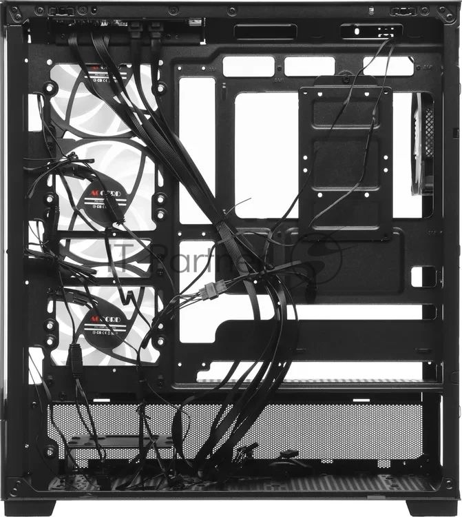 Корпус ACCORD ACC-ZA11B AR Black, Midi-Tower, чёрный, 4 x 120 мм
