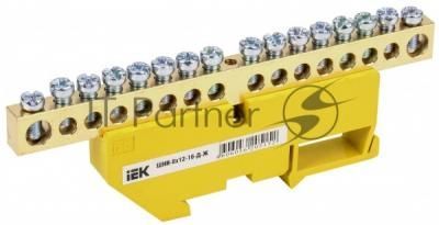 IEK Шина PE земля на DIN-изол ШНИ-8х12-16-Д-Ж