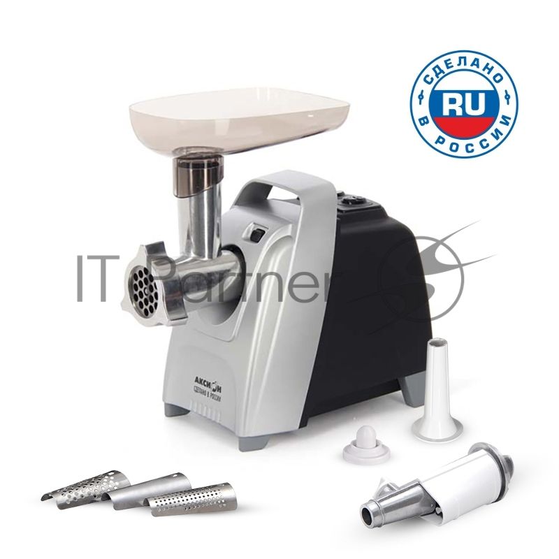 Мясорубка электрическая Аксион М 61.04 черный/серебристый, 2000 Вт