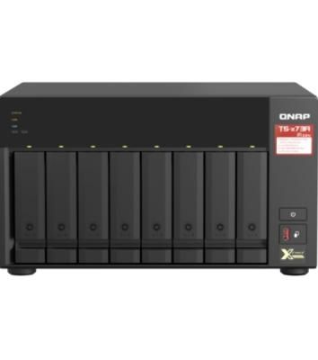 Сетевое хранилище без дисков SMB QNAP TS-873A-8G NAS, 8 trays 3,5"/2,5", 2x2,5 GbE BASE-T, 2 x M.2 NVMe 2280 slots, quad-core AMD Ryzen V1500B 2,2 GHz, 8 Gb SO-DIMM DDR4 (1 x 8 Gb) up to 64Gb (2x32 Gb)