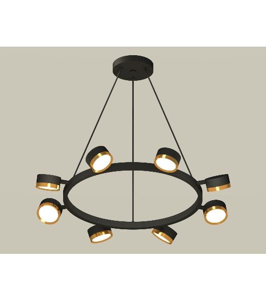 Светильник Ambrella light XB9198152/8 SBK/PYG черный песок/золото желтое полированное GX53 (C9198, N8124)